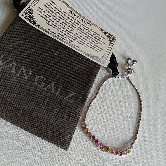Mulit- color Crystal/Rhodium/Drawstring/BRACELET - Picture 4 of 7